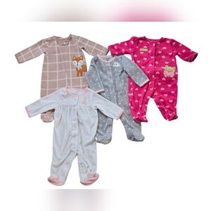 Baby girl pajama bundle 3M